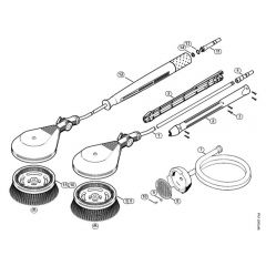 Genuine Stihl RE581 / AA - Rotory washing brush, Suction hose