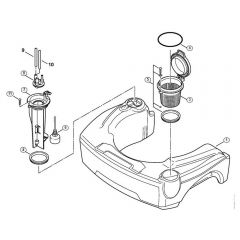 Genuine Stihl RE581 PLUS / O - Fuel tank