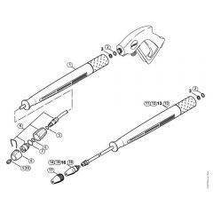 Genuine Stihl RE581 / Z - Spray lance/wand, Rotary nozzle