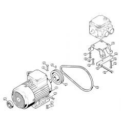 Genuine Stihl RE640 W / B - Electric motor X 22 947 954 (36.95)