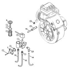 Genuine Stihl RE640 W / P - Fuel pump