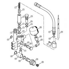 Genuine Stihl RE660 W / E - Regulation valve block, Safety valve