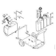 Genuine Stihl RE660 W / P - Fuel tank, Detergent tank