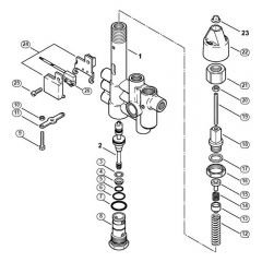 Genuine Stihl RE661 / E - Regulation valve block, Control piston