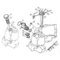 Genuine Stihl RE661 PLUS / N - Fuel tank