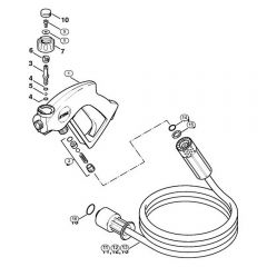 Genuine Stihl RE661 PLUS / V - Spray gun, High-pressure hose (40.2009)