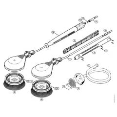 Genuine Stihl RE661 PLUS / X - Rotory washing brush, Suction hose