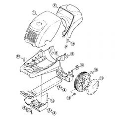 Genuine Stihl RE820 KM / A - Machine cover, Chassis