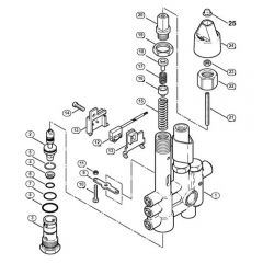 Genuine Stihl RE880 W / D - Regulation valve block, Control piston