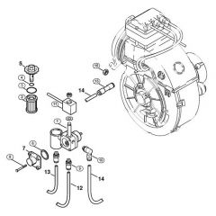 Genuine Stihl RE880 W / J - Fuel pump