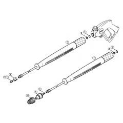 Genuine Stihl RE880 W / S - Spray lance/wand, Rotary nozzle