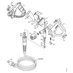 Genuine Stihl RE961 PLUS / U - Spray gun, High-pressure hose