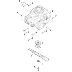 Stihl RM253.0 - Engine, Blade - Parts Diagram