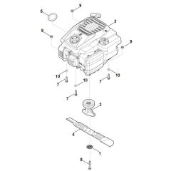 Stihl RM253.2 - Engine, Blade - Parts Diagram