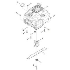 Stihl RM2.2 R - Engine, Blade - Parts Diagram