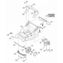 Genuine Stihl RM443.0 T / B - Housing, Front axle