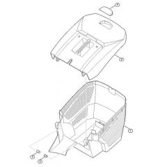 Genuine Stihl RM443.0 T / E - Grass catcher bag