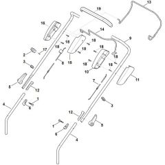 Stihl RM443.1 T - Handle - Parts Diagram