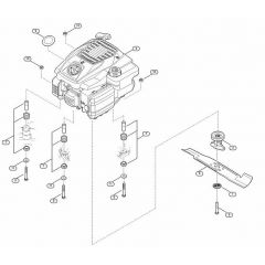 Genuine Stihl RM448.1 TC / D - Engine, blade