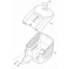 Genuine Stihl RM448.1 TC / E - Grass catcher bag