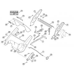 Genuine Stihl RM545.0 T / C - Frame, Height adjustment