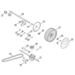 Genuine Stihl RM545.0 T / E - Shaft, Gear box