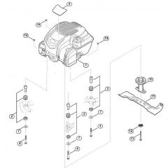 Genuine Stihl RM545.0 T / F - Engine, blade