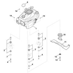 Stihl RM545.1 T - Engine, Blade - Parts Diagram