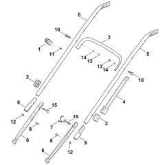 Stihl RM545.1 T - Handle Lower Part - Parts Diagram