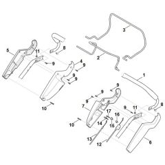 Stihl RM545.1 T - Handle Upper Part - Parts Diagram