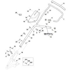 Stihl RM650.0 VE - Handle Lower Part - Parts Diagram