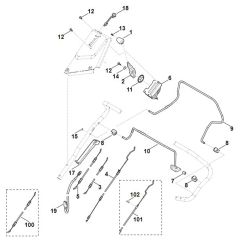Stihl RM650.0 VE - Handle Upper Part - Parts Diagram