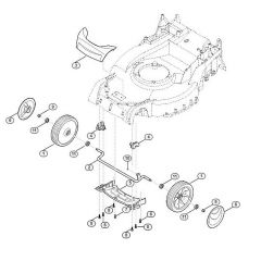 Genuine Stihl RM655.0 V / D - Front axle, cover