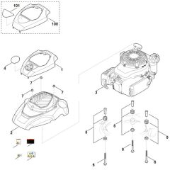 Stihl RM655.1 VS - Engine - Parts Diagram
