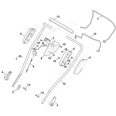 Stihl RMA2.1 RP - Handle Upper Part - Parts Diagram