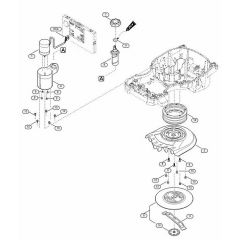 Genuine Stihl RMI422.1 / D - Mowing deck, height adjustment