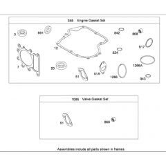 Hayter RT380H - 135E (135E280000001 - 135E280999999) - Gasket Set B&S 31E777-0130-E1