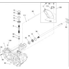 Hayter RT380H - 135E (135E280000001 - 135E280999999) - Main Housing - Transaxle 104-1760