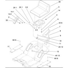 Hayter RT380H - 135E (135E280000001 - 135E280999999) - Rear Body - Seat Assy