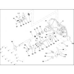 Hayter RT380H - 135E (135E280000001 - 135E280999999) - Side Housing - Transaxle 104-1760