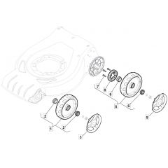 S46 PD Li - 2016 - 295486003/M16 - Mountfield Rotary Mower Wheel Diagram