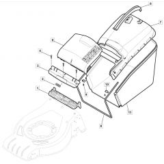 S46 PD Li - 2017-2018 - 295486003/M17 - Mountfield Rotary Mower Grass Bag Diagram