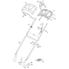 S46 PD Li - 2017-2018 - 295486003/M17 - Mountfield Rotary Mower Handle Diagram