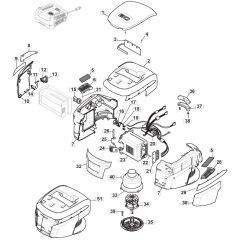 S46 PD Li - 2017-2018 - 295486003/M17 - Mountfield Rotary Mower Motor Diagram
