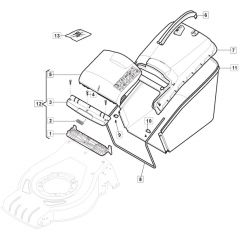 S46 PD Li - 2018-2019 - 295486003/MTF - Mountfield Rotary Mower Grass Bag Diagram
