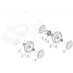 S46 PD Li - 2018-2019 - 295486003/MTF - Mountfield Rotary Mower Wheel Diagram