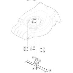 S46 PD Li - 2019-2020 - 2L0487863/M19 - Mountfield Rotary Mower Blade Diagram