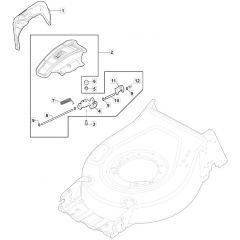 S46 PD Li - 2019-2020 - 2L0487863/M19 - Mountfield Rotary Mower Ejection Guard Diagram
