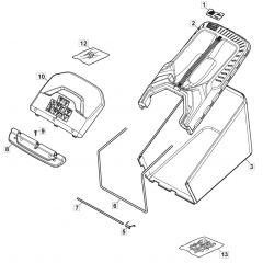 S46 PD Li - 2019-2020 - 2L0487863/M19 - Mountfield Rotary Mower Grass Bag Diagram