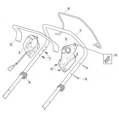 S46 PD Li - 2019-2020 - 2L0487863/M19 - Mountfield Rotary Mower Upper Handle Diagram